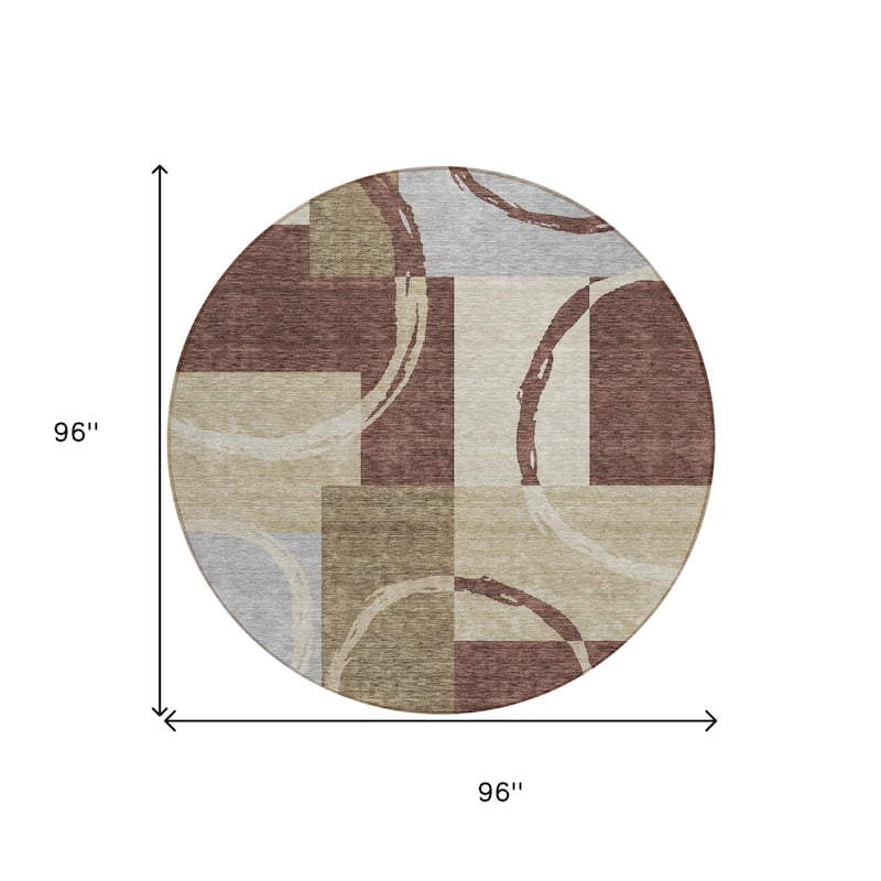HomeRoots Geometric Modern Rectangle Outdoor Rug