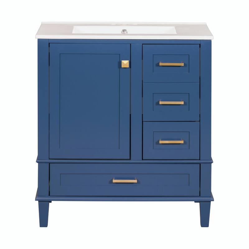 30" Modern Bathroom Vanity with Sink, Storage Cabinet