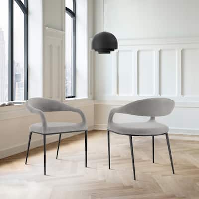 Morgan Upholstered Barrel Back Dining Chairs - Set of 2