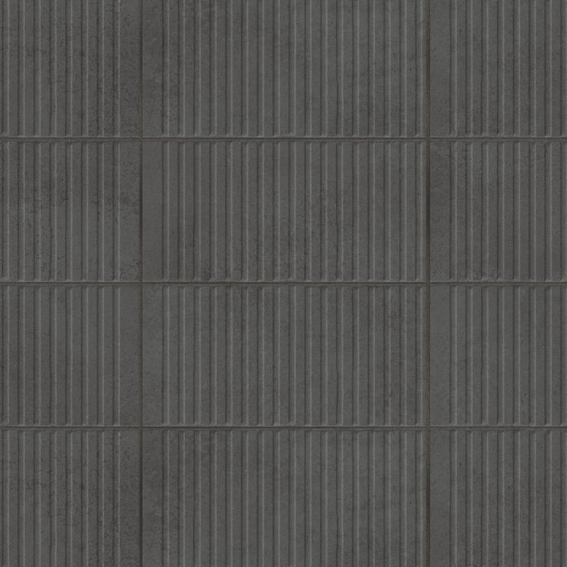 Merola Tile Kings Loft Black 7-7/8" x 15-3/4" Ceramic Wall Tile