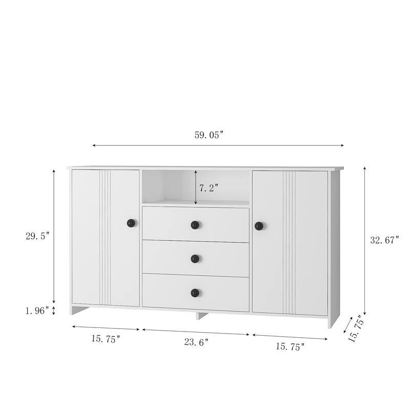 Modern Kitchen Buffet Storage with Drawer and Doors,with