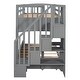 preview thumbnail 9 of 16, Twin XL Stairway Loft Bed with Twin Size Trundle, Desk and 3 Drawers, Storage