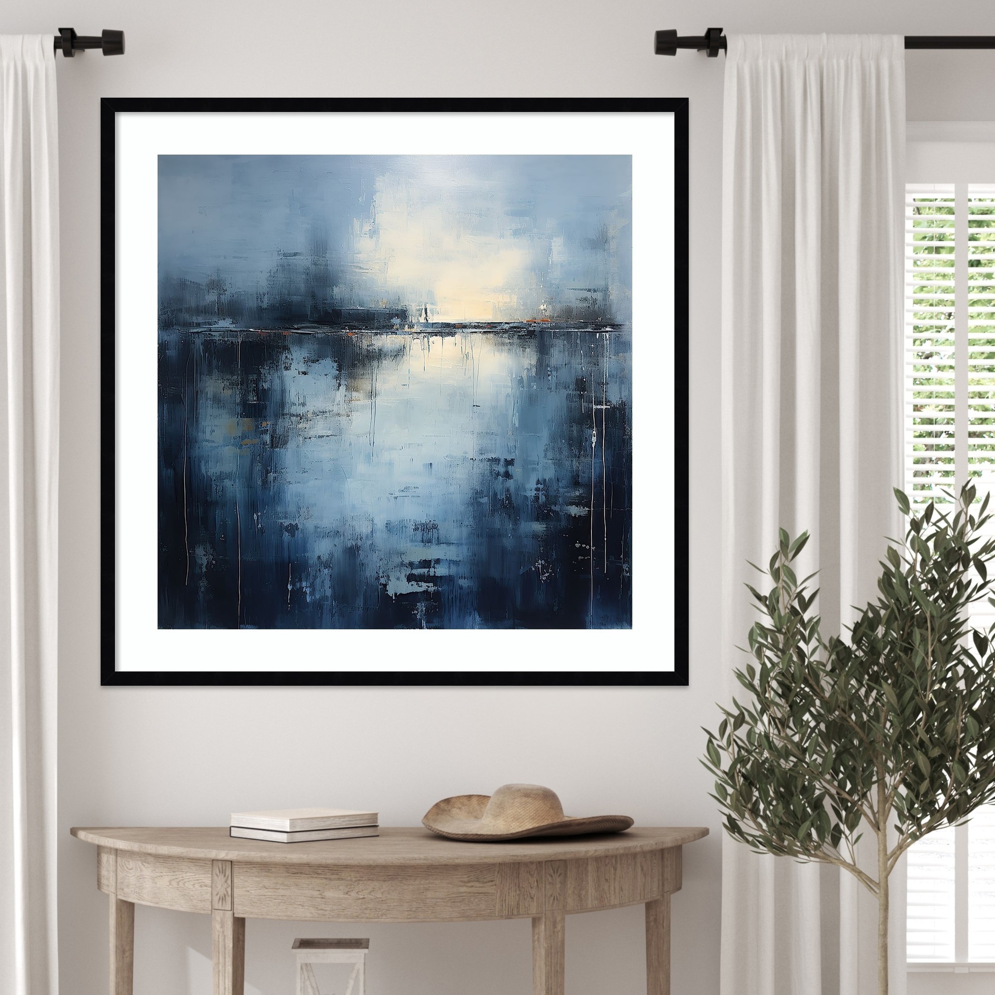 Midnight Abstract by Tradelink inhouse artist Wood Framed Wall Art Print
