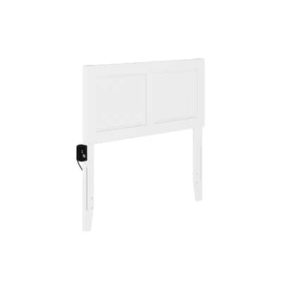 Rustic Solid Wood Farmhouse Twin Headboard in White with Charming Country Style and Durable Finish
