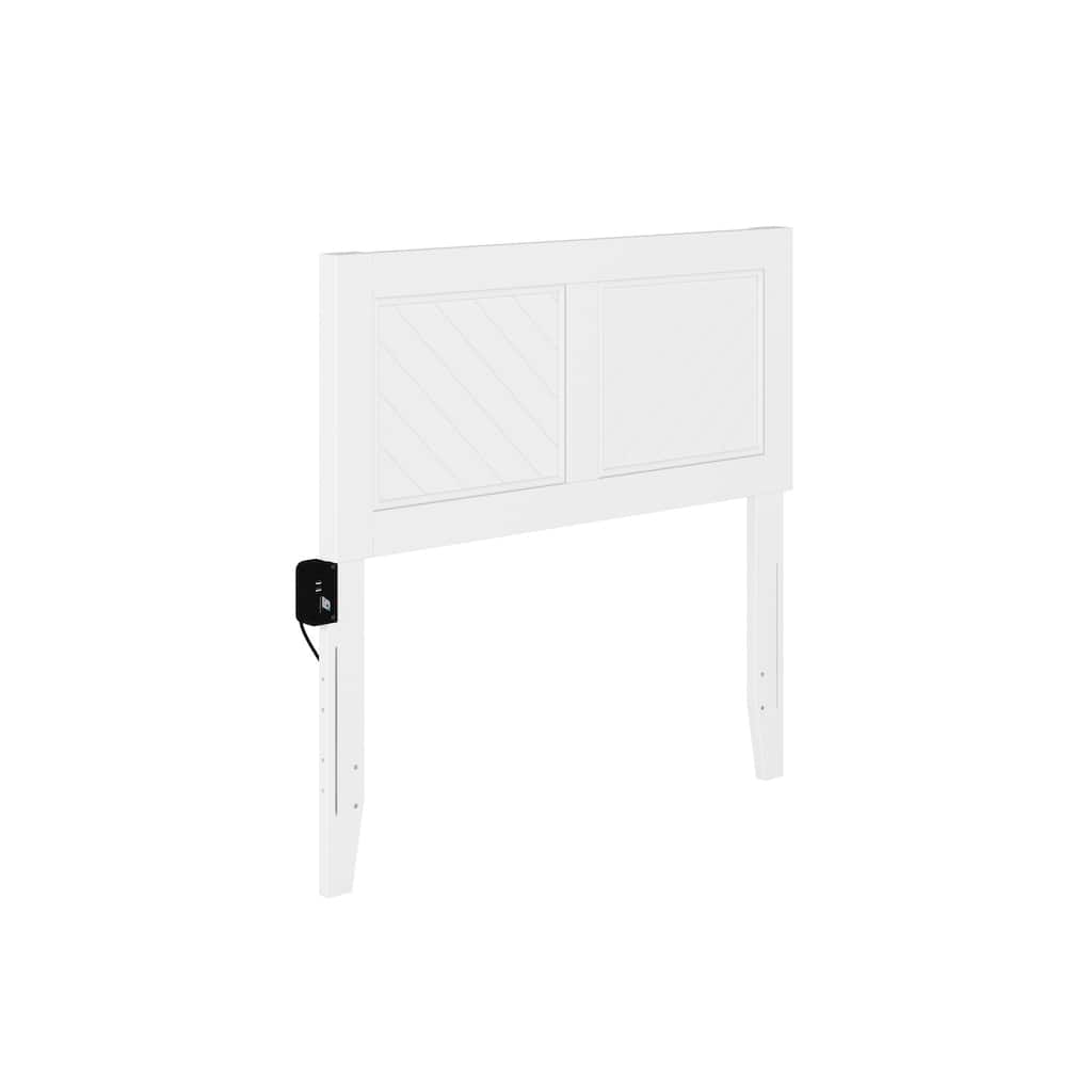 Rustic Solid Wood Farmhouse Twin Headboard in White with Charming Country Style and Durable Finish