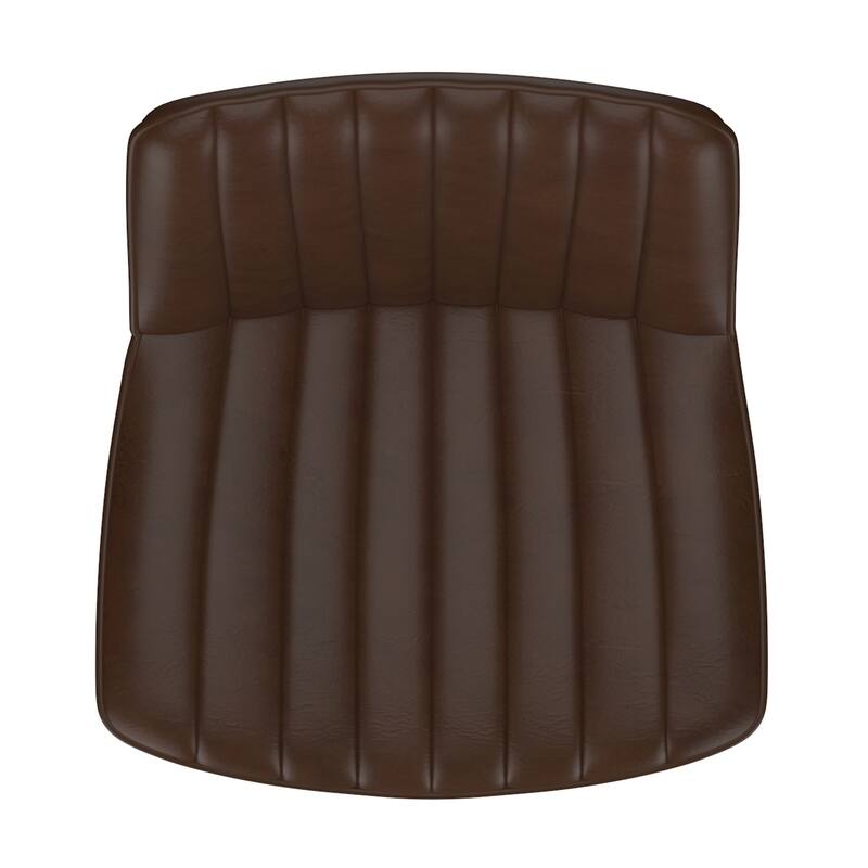 Contemporary Faux Leather & Metal Adjustable Air-Lift Stool, Set of 4