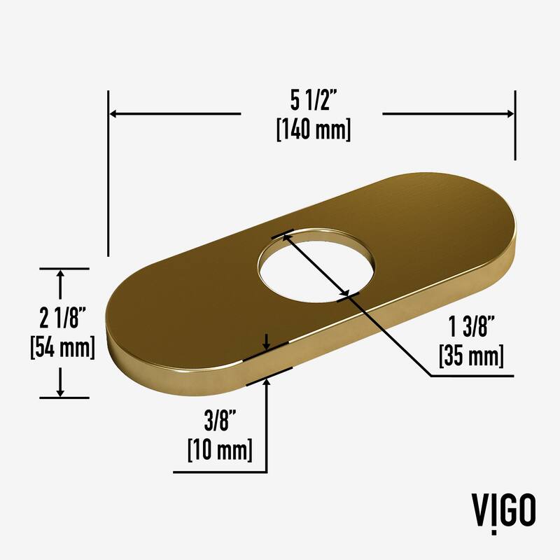 VIGO 5.5" L Bathroom Deck Plate in Matte Brushed Gold