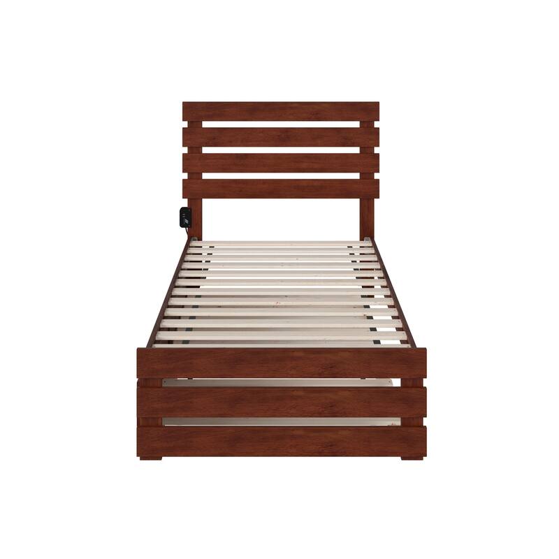 Oxford Bed with Footboard and USB Turbo Charger with Twin Trundle
