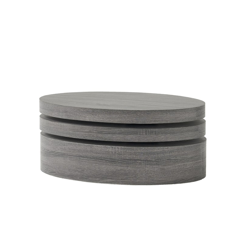 Roomfitters Modern Lift Top Coffee Table with Hidden Storage and Bottom Shelf, Wood Farmhouse Center Cocktail Table, Black