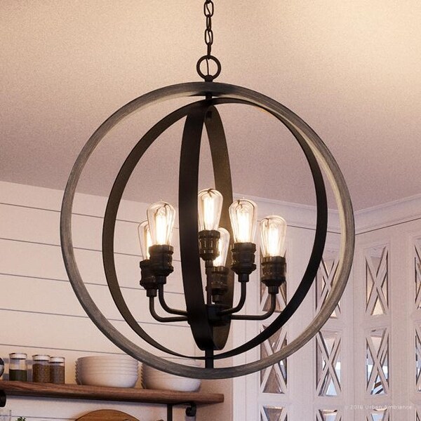 Shop Luxury Vintage Pendant Light, 30.75"H x 28"W, with ...