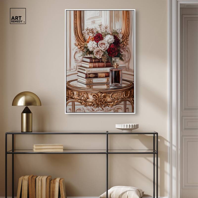 Lovely Mirror Glam Books Canvas by Art Remedy
