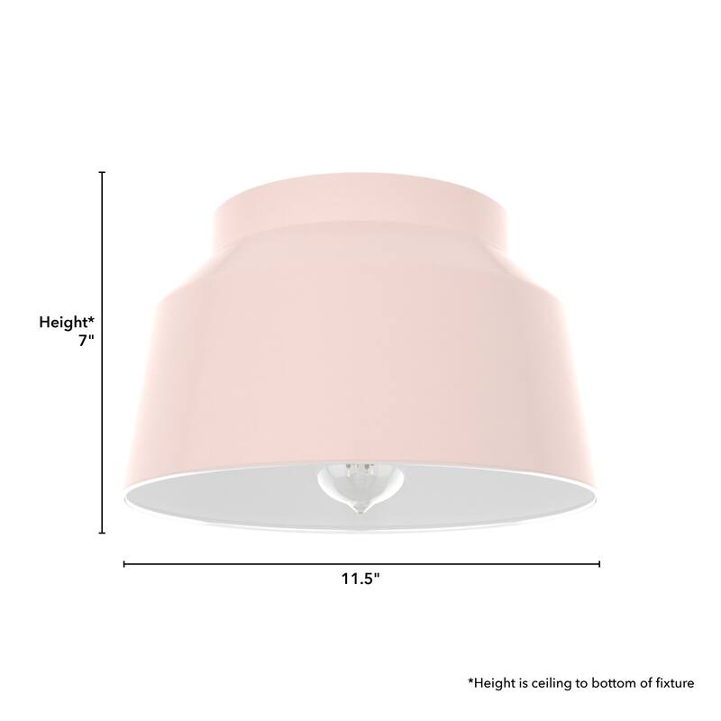 Hunter Cranbrook 1-Light Flush Mount Ceiling Light - Bathroom, Office, Hall, Kitchen - Mid-Century Modern - Damp Rated!