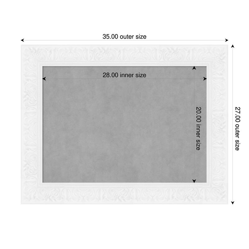 Amanti Art Luxe Black Framed - 35 x 27 in - Luxe White