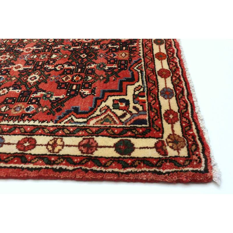 ECARPETGALLERY Hand-knotted Andelz Red Wool Rug - 3'4 x 12'11
