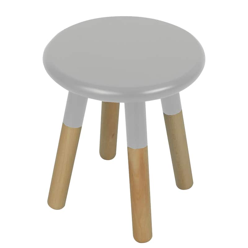 Kids Gray Wood Table and Stool Set