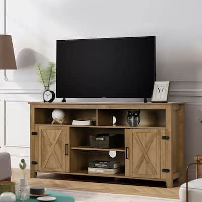 TV Stand with LED Lights & Power Outlets For 65/60/55 Inch - 58 inches