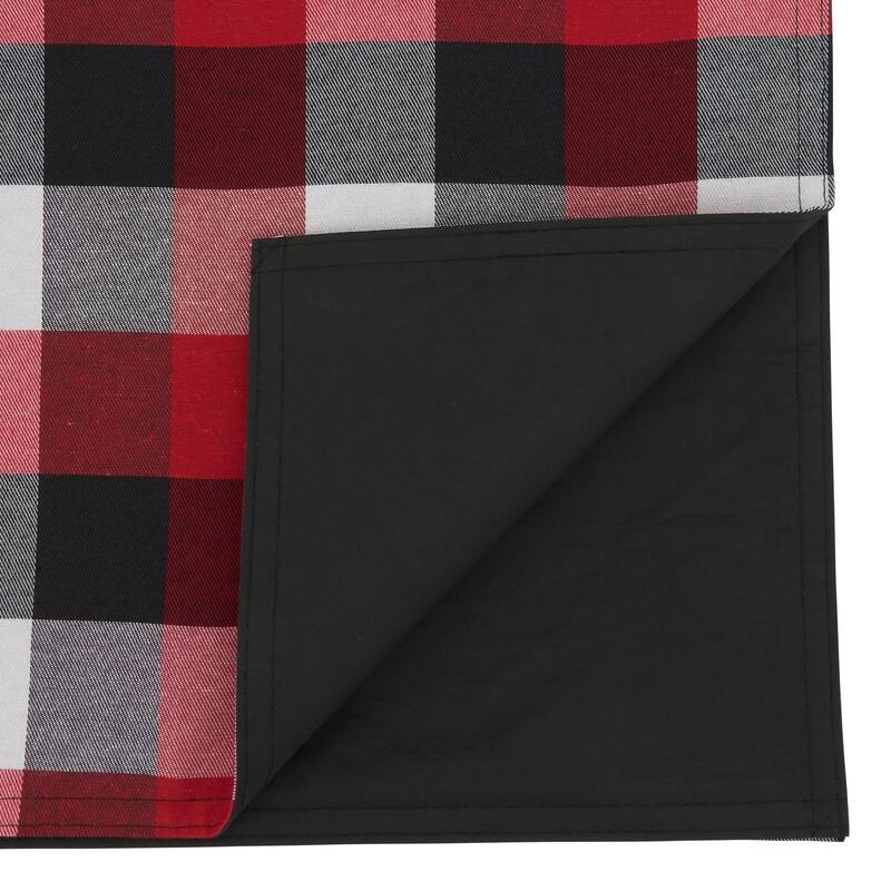 Table Runner With Plaid Pattern