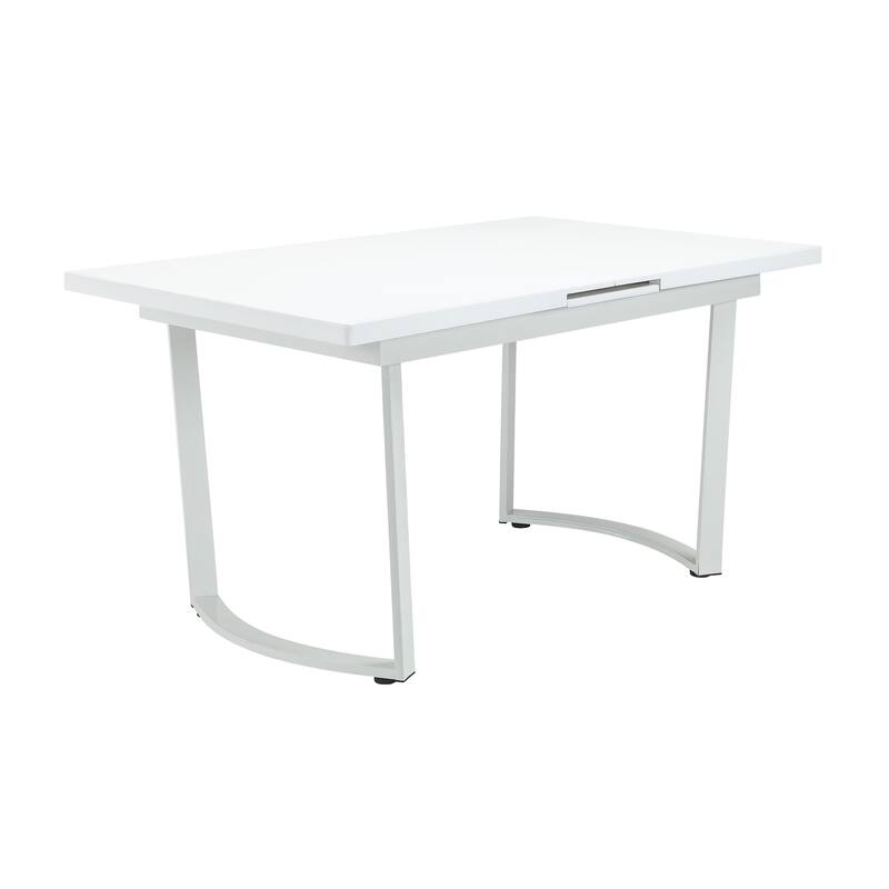 Somerset High Gloss White Dining Table with Metal Leg