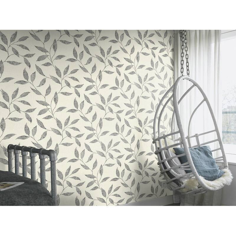 Rasch Amble Light Grey Vine Wallpaper