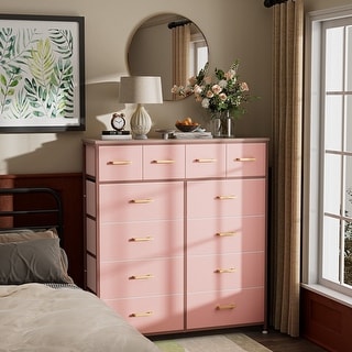 Dresser for Bedroom with 12 Drawers, Large Tall Dresser for Closet, Living  Room, Pink/Blue - Bed Bath & Beyond - 39916229