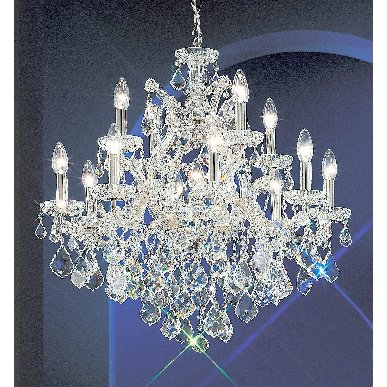 Classic Lighting 8133-CH  29" Crystal Traditional Chandelier from the Maria Thersea Collection (Crystalique) - Chandeliers For Bedrooms by Overstock.com
