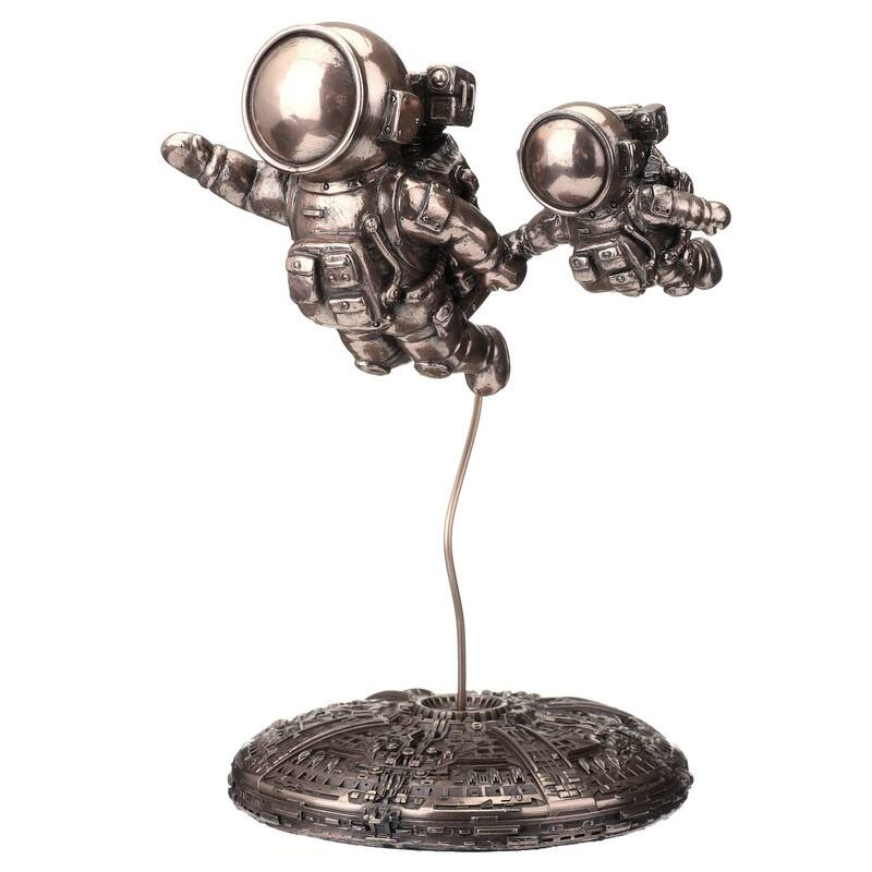 7.48 inches Height Cold Cast Bronze Breathtaking Astronaut Bring Your Child to Bronze Finish Figurine