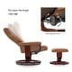preview thumbnail 17 of 37, MCombo Swiveling Recliner Chair with Wood Base and Ottoman