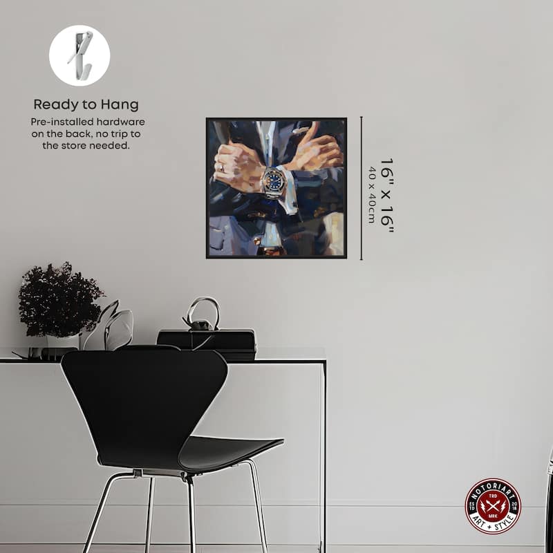 Notoriart Down To Business Framed Men Style 1 Piece Canvas Wall Art