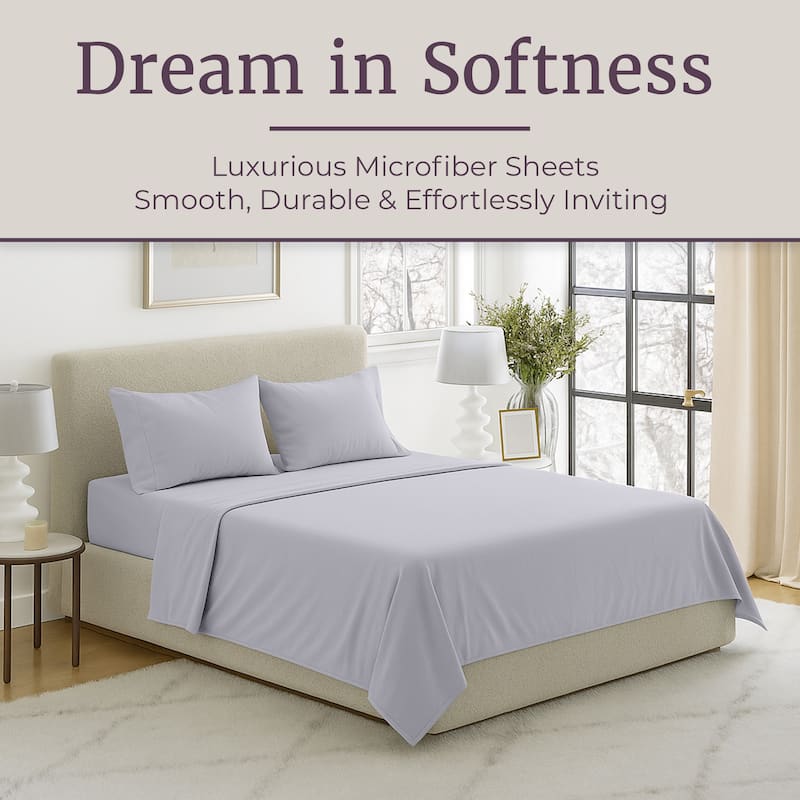 Wrinkle Resistant Brushed Microfiber Sheet Set by Windsor Home