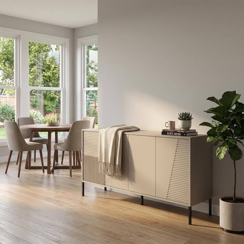 Meble Furniture Debora 04 Sideboard Buffet Credenza 74.8W x 15.7D x 32.7H Modern European
