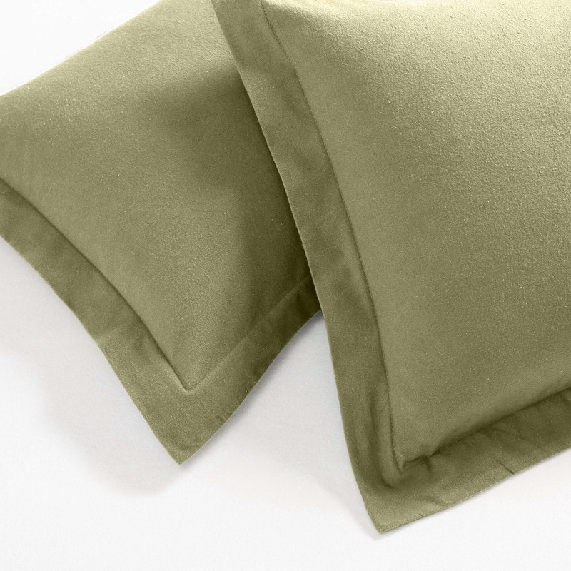 Superior Classic Solid Flannel Cotton Duvet Cover Set