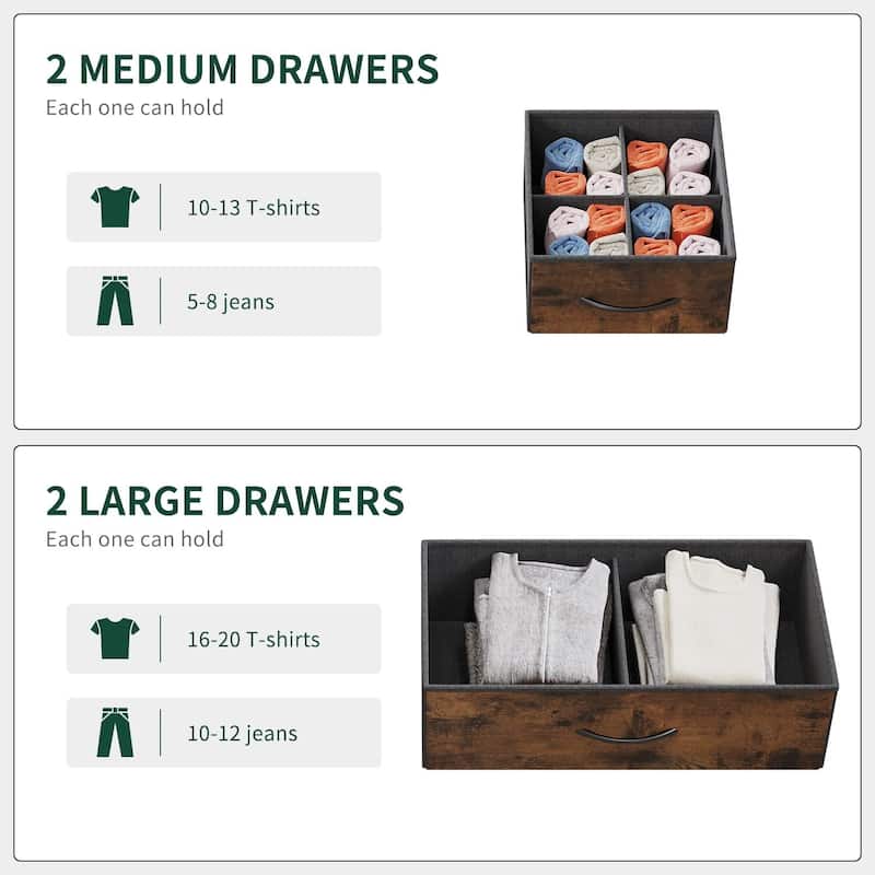 Dresser for Bedroom with 5 Drawers