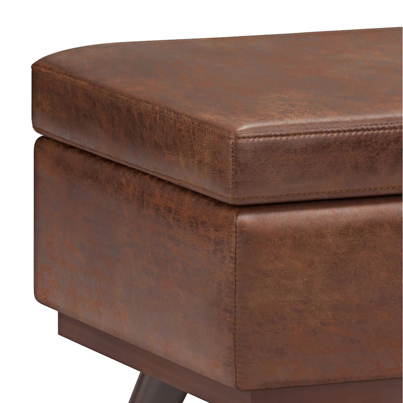 WYNDENHALL Ethan 42 inch Wide Mid Century Modern Rectangle Table Ottoman