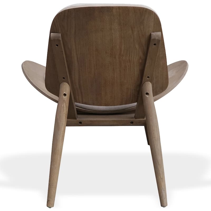 Designer Plywood Dark Wood Low Lounge Shell Chair Living Room Accent Chair Walnut Kitchen Bedroom Comfort Office Work