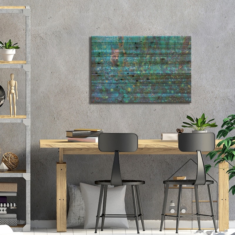 Shy Little Spies Print On Wood by Iris Scott - Multi-Color