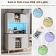 preview thumbnail 19 of 19, 72" Wine Bar Cabinet, Modern Wood Coffee Bar Cabinet with LED Lights - N/A