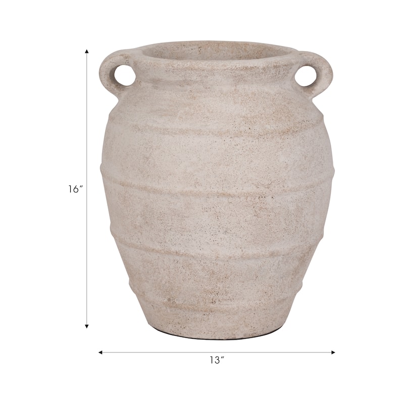 Sagebrook Home Artisan-inspired Ceramic Vase, Exquisite Earthen Variant, Perfect for Home Decor Enthusiasts