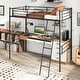 preview thumbnail 5 of 8, Costway Twin Size Metal Loft Bed Single Loft Bunk Bed with Full-Length