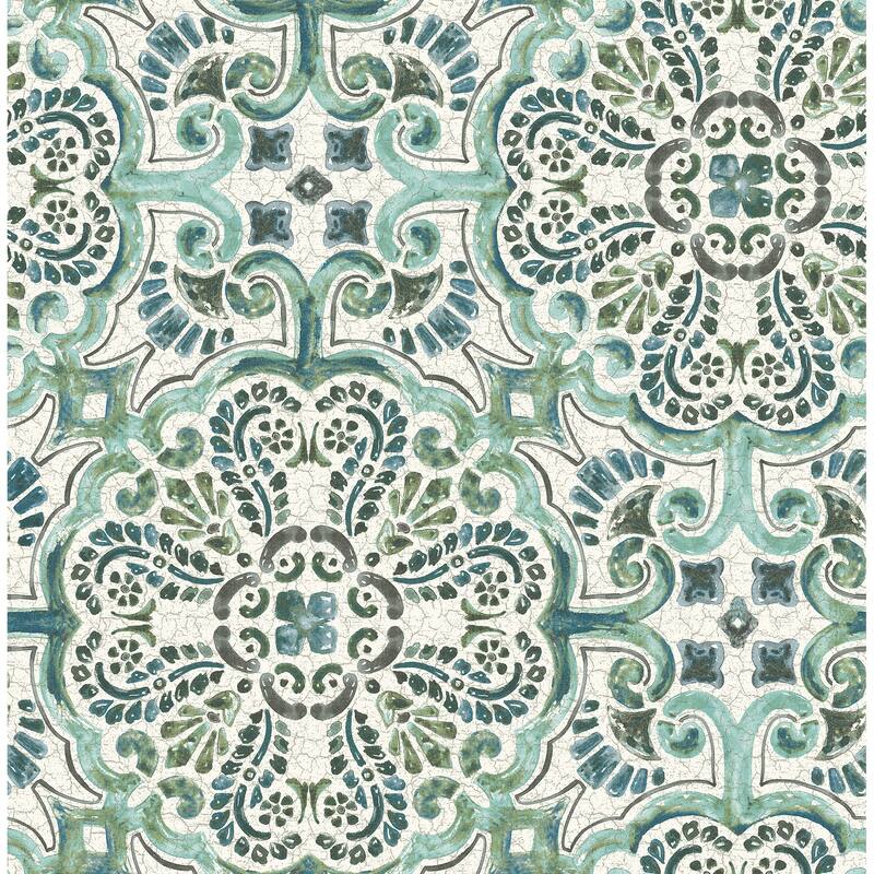 Tracy, Florentine Tile, 33 FT. L x 20.5In. W Wallpaper Roll
