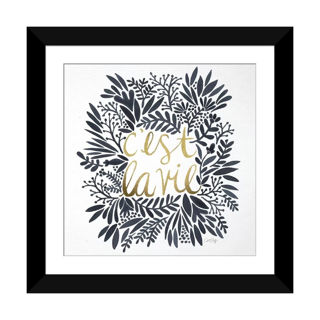 iCanvas "C'est La Vie Grey" by Cat Coquillette