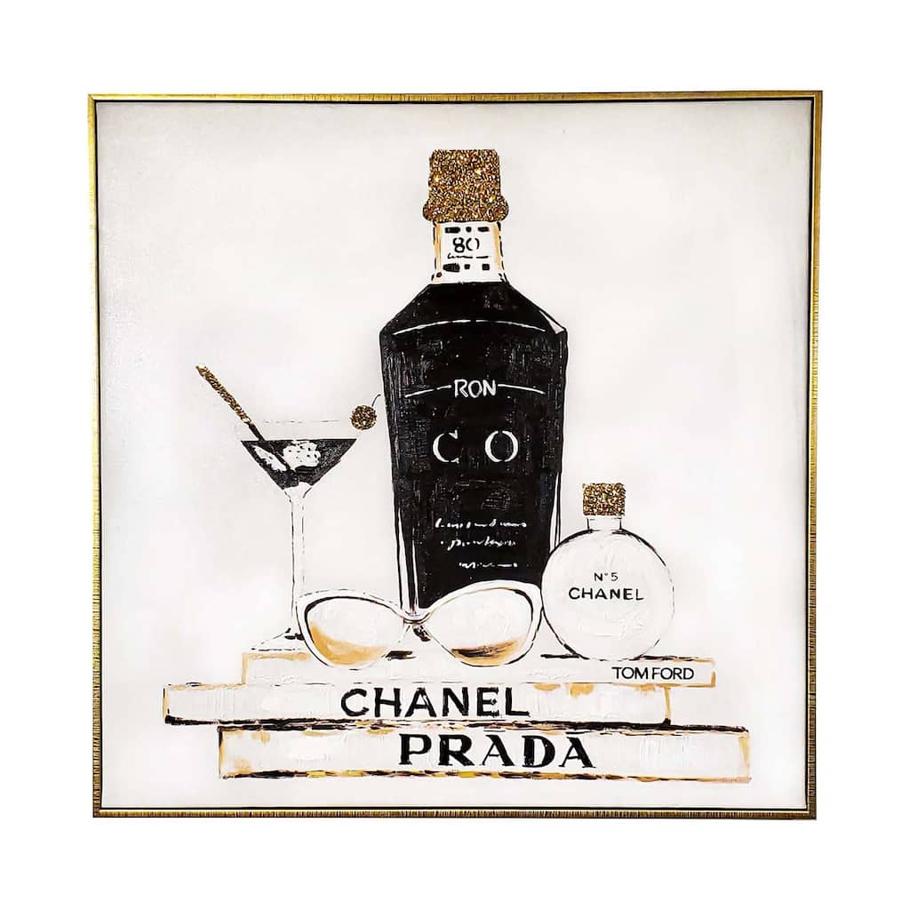 Sparkles Home Fashion & Martinis Rhinestone Wall Art - 36x36"