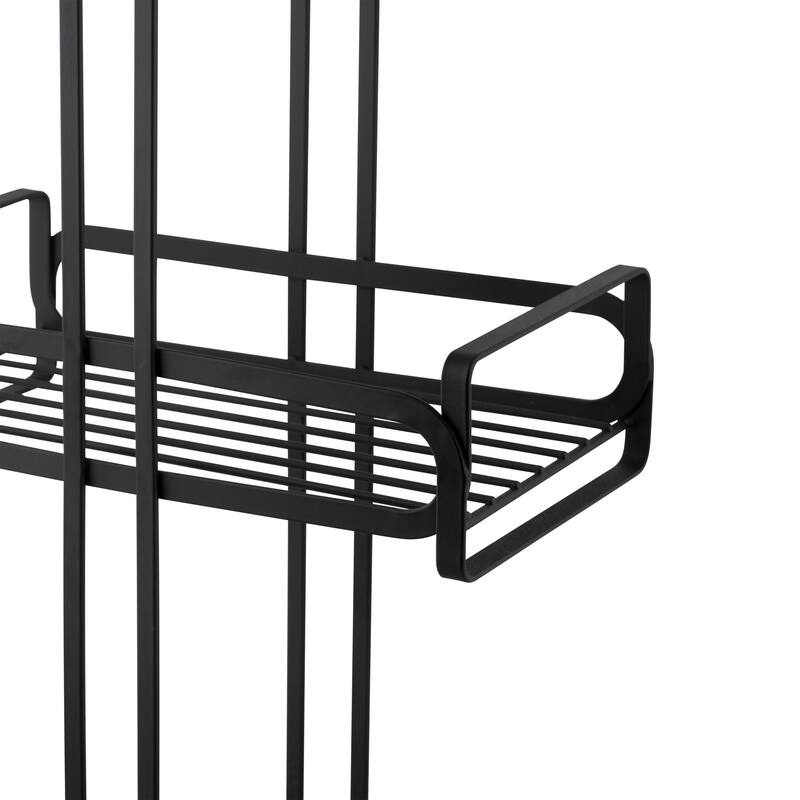 Elle Décor Noir 3 Tier Spa Tower in Black - 10.12" x 5.83" x 28.19"
