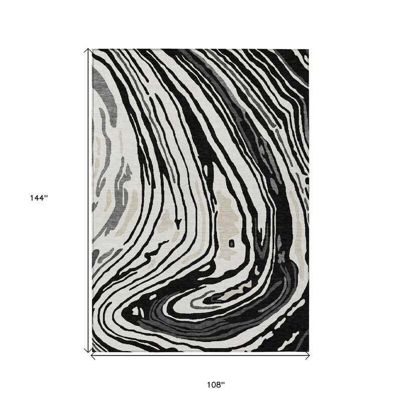 HomeRoots Abstract Transitional Rectangle Outdoor Rug
