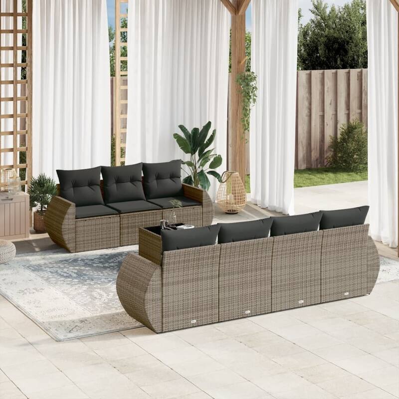 vidaXL Garden Sofa Set - 21.7 x 21.7 x 14.6 - Grey