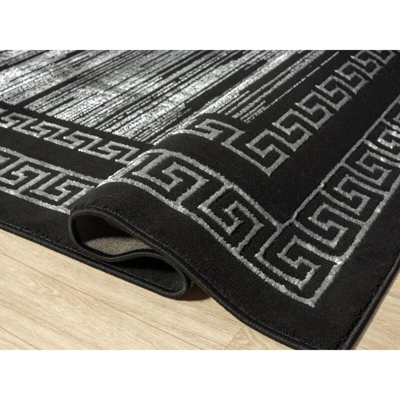 Ksamil Collection Abstract Border Area Rug