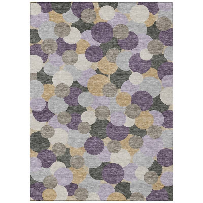 Machine Washable Indoor/ Outdoor Mucho Bubbles Chantille Rug