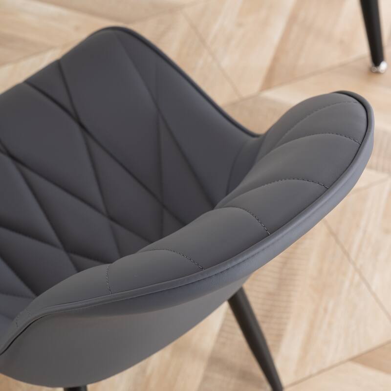 Modern Dining Chairs Set of 2 with Curved Backrest