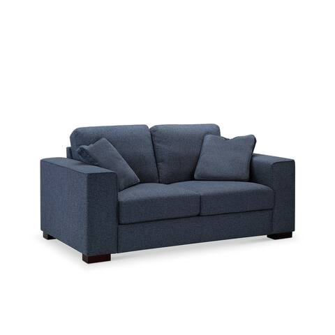 Abbyson Tamora Upholstered Fabric Loveseat with Pillows