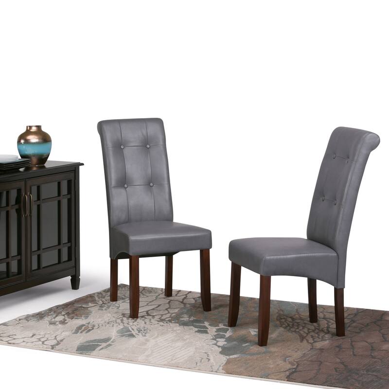 WYNDENHALL Essex Deluxe Tufted Parson Chair (Set of 2) - 18.9"w x 19.3"d x 42.1"h