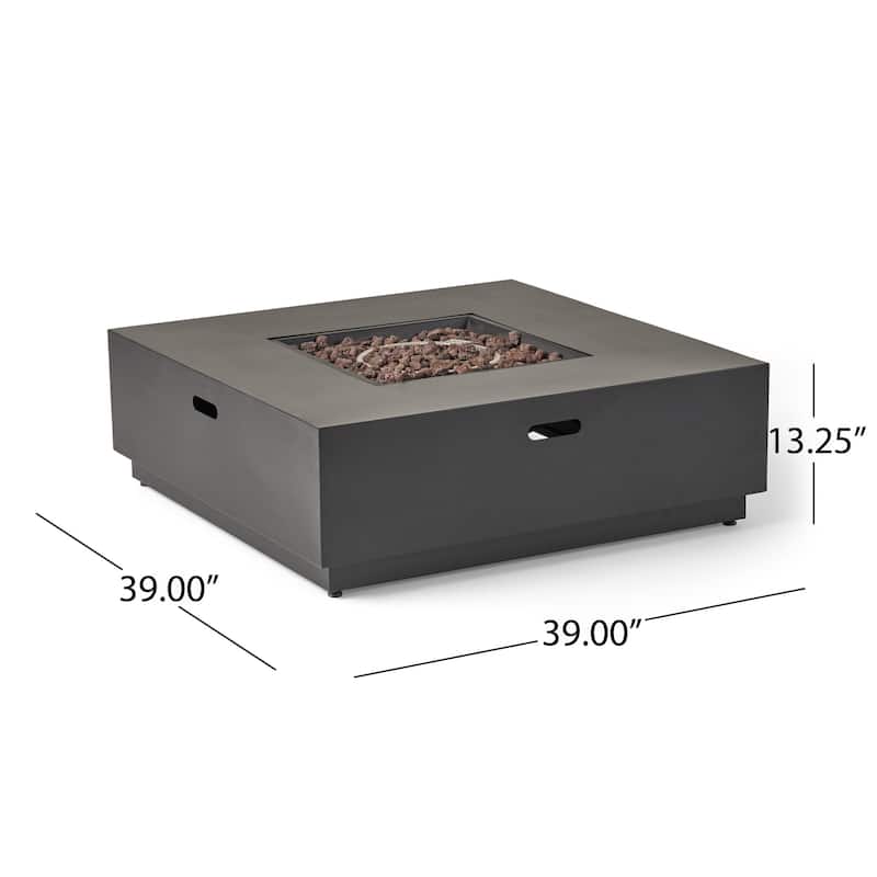 Wellington Outdoor 50,000 BTU Square Fire Pit (No Tank Holder) by Christopher Knight Home